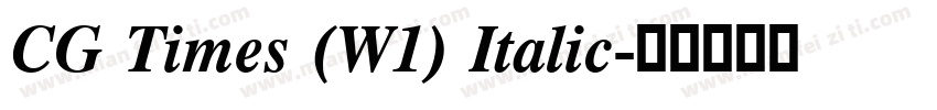 CG Times (W1) Italic字体转换
